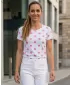 Frauen t -Shirt mit kurzen Ärmeln SAM 73 LTSP530 DUNKELROSA
