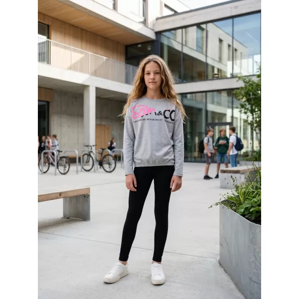 Girl's T -Shirt mit langen Ärmeln SAM 73 GT 533 HELLGRAU 