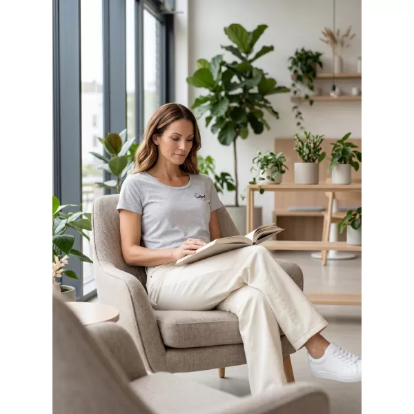  Frauen t -Shirt mit kurzen Ärmeln SAM 73 WT 784 HELLGRAU 