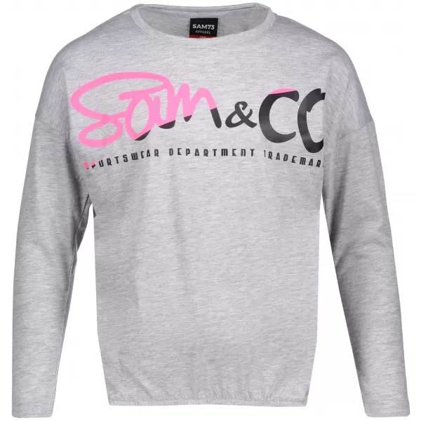  Girl's T -Shirt mit langen Ärmeln SAM 73 GT 533 HELLGRAU 