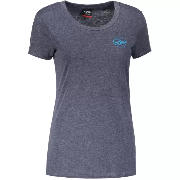  Frauen t -Shirt mit kurzen Ärmeln SAM 73 WT 784 DUNKELBLAU 