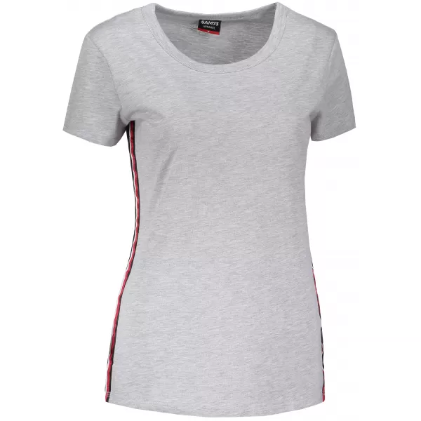  Frauen t -Shirt mit kurzen Ärmeln SAM 73 WT 782 HELLGRAU 