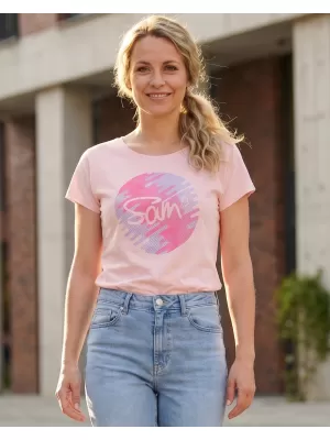Frauen t -Shirt mit kurzen Ärmeln SAM 73 LTSP541 HELLROSA