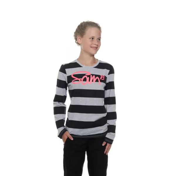  Girl's T -Shirt mit langen Ärmeln SAM 73 GT 534 HELLGRAU 