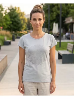 Frauen t -Shirt mit kurzen Ärmeln SAM 73 LTSP534 HELLGRAU