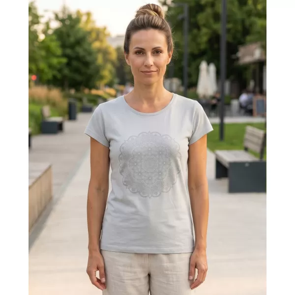  Frauen t -Shirt mit kurzen Ärmeln SAM 73 LTSP534 HELLGRAU 