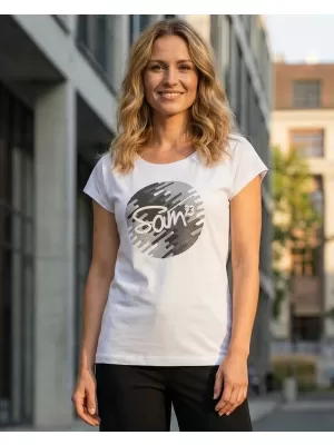 Frauen t -Shirt mit kurzen Ärmeln SAM 73 LTSP541 HELLGRAU