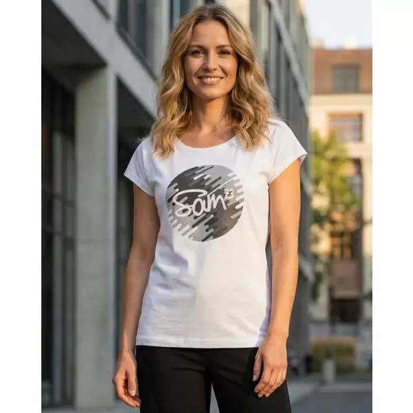  Frauen t -Shirt mit kurzen Ärmeln SAM 73 LTSP541 HELLGRAU 