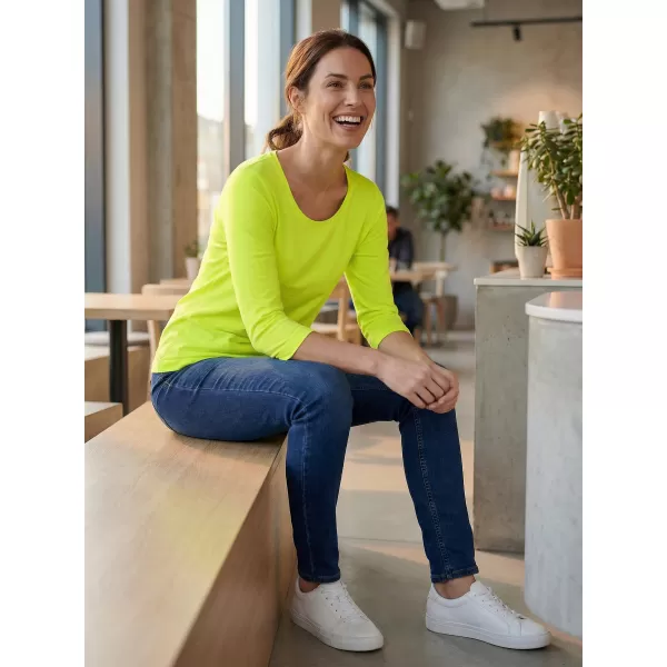  Damen-T-Shirt mit 3/4-Ärmeln ALTISPORT MARAXA LTSR670 GELB 