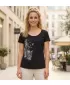 Damen-T-Shirt mit kurzen Ärmeln ALTISPORT NORMA LTSR654 SCHWARZ