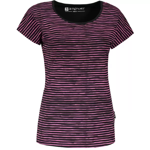  Damen-T-Shirt mit kurzen Ärmeln ALTISPORT GOBNATA LTSR640 SCHWARZ 