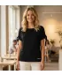 Damen-T-Shirt mit kurzen Ärmeln ALTISPORT NIALA LTSR671 SCHWARZ