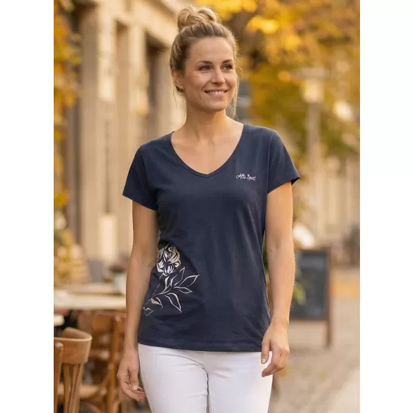  Damen-T-Shirt mit kurzen Ärmeln ALTISPORT CYRA LTSR637 BLAU 