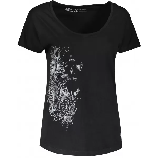  Damen-T-Shirt mit kurzen Ärmeln ALTISPORT NORMA LTSR654 SCHWARZ 