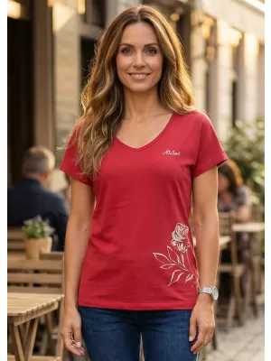 Damen-T-Shirt mit kurzen Ärmeln ALTISPORT CYRA LTSR637 ROT