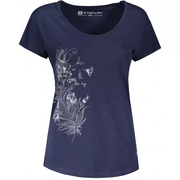  Damen-T-Shirt mit kurzen Ärmeln ALTISPORT NORMA LTSR654 DUNKELBLAU 