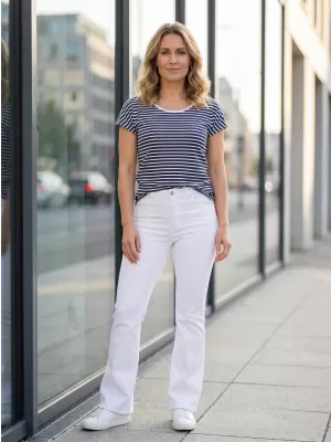 Frauen t -Shirt mit kurzen Ärmeln SAM 73 ALESIA LTSR627 DUNKELBLAU