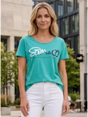Frauen t -Shirt mit kurzen Ärmeln SAM 73 WT 801 NEON