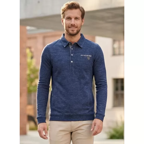 Herren-Sweatshirt KIXMI JASPER DUNKELBLAUE HIGHLIGHTS 