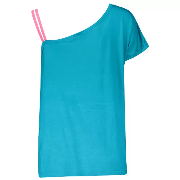  Damen-T-Shirt mit kurzen Ärmeln KIXMI JESSA BLAU GRÜN 