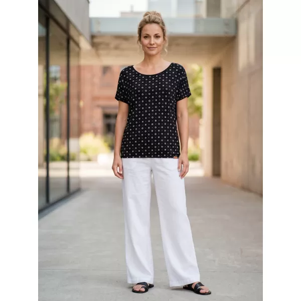  Frauen t -Shirt mit kurzen Ärmeln SAM 73 WT 798 SCHWARZ 