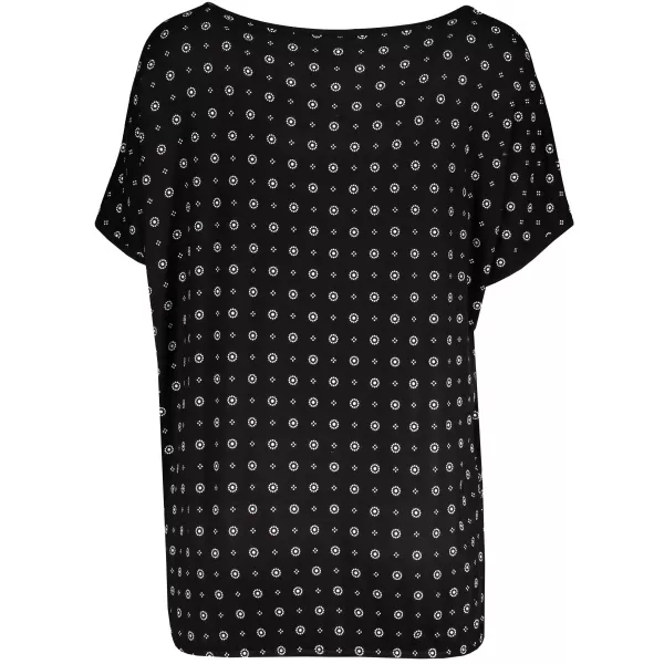  Frauen t -Shirt mit kurzen Ärmeln SAM 73 WT 798 SCHWARZ 
