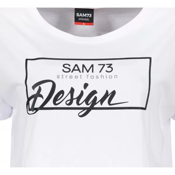  Frauen t -Shirt mit kurzen Ärmeln SAM 73 WT 803 WEIß 