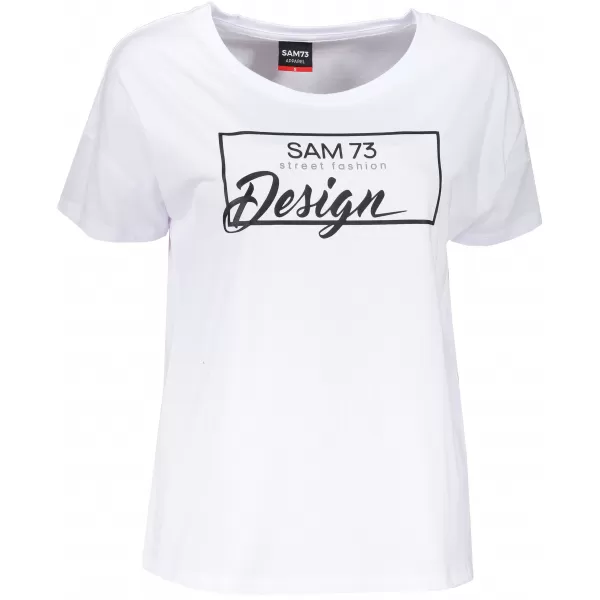  Frauen t -Shirt mit kurzen Ärmeln SAM 73 WT 803 WEIß 