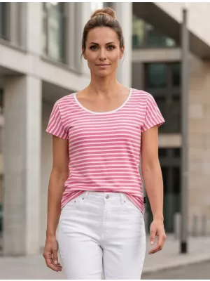 Frauen t -Shirt mit kurzen Ärmeln SAM 73 ALESIA LTSR627 ROSA