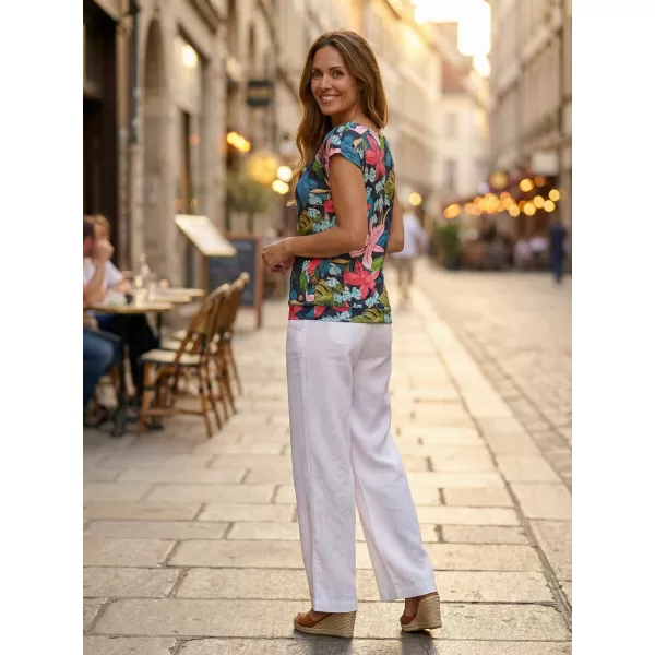  Damen-T-Shirt mit kurzen Ärmeln KIXMI JACINTA DUNKELBLAU 