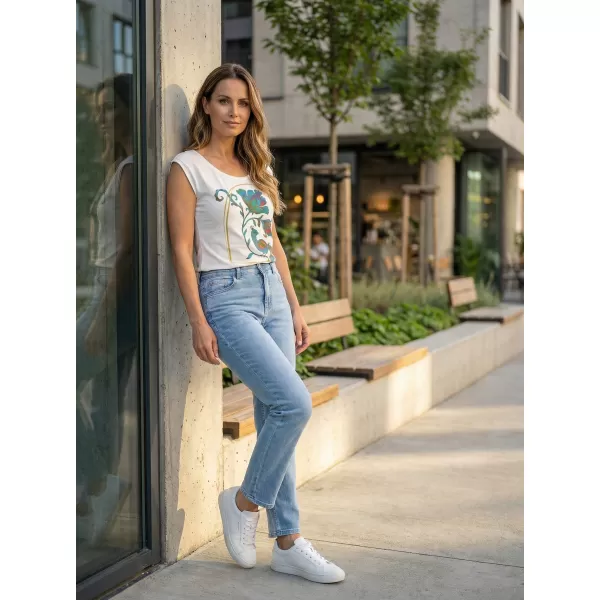  Damen-T-Shirt KIXMI JACKIE WEIß 