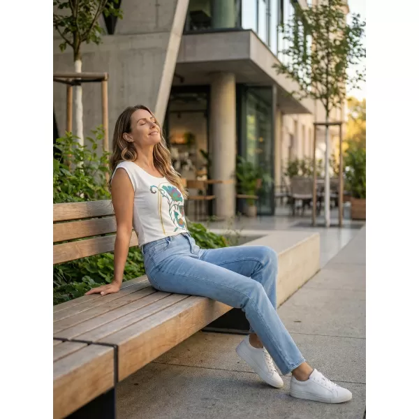  Damen-T-Shirt KIXMI JACKIE WEIß 