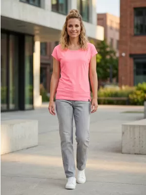 Frauen t -Shirt mit kurzen Ärmeln SAM 73 WT 796 NEON