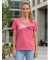 Frauen t -Shirt mit kurzen Ärmeln SAM 73 WT 801 ROSA