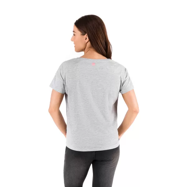  Frauen t -Shirt mit kurzen Ärmeln SAM 73 WT 803 HELLGRAU 