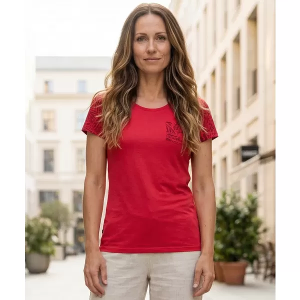  Frauen t -Shirt mit kurzen Ärmeln SAM 73 WT 800 ROT 