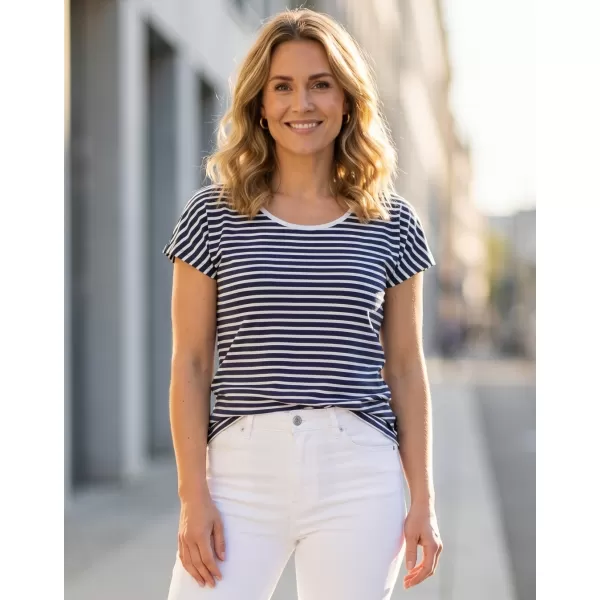  Frauen t -Shirt mit kurzen Ärmeln SAM 73 ALESIA LTSR627 DUNKELBLAU 