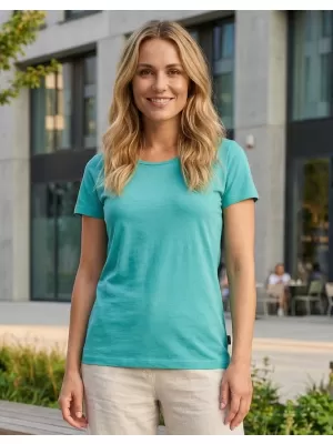 Frauen t -Shirt mit kurzen Ärmeln SAM 73 LTSR615 TÜRKIS