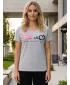 Frauen t -Shirt mit kurzen Ärmeln SAM 73 WT 801 HELLGRAU