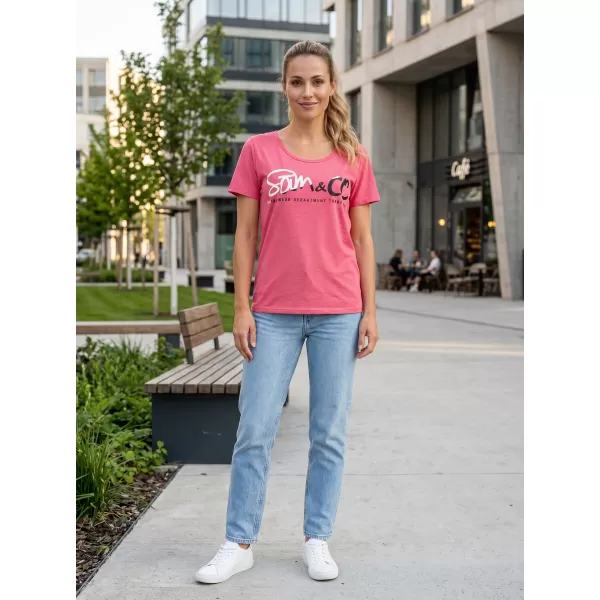  Frauen t -Shirt mit kurzen Ärmeln SAM 73 WT 801 ROSA 