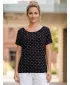 Frauen t -Shirt mit kurzen Ärmeln SAM 73 WT 798 SCHWARZ