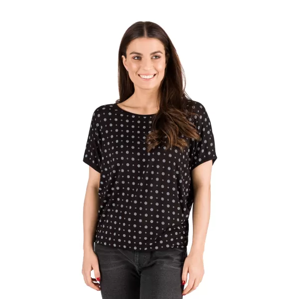  Frauen t -Shirt mit kurzen Ärmeln SAM 73 WT 798 SCHWARZ 
