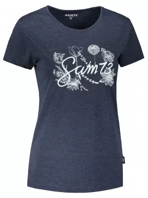 Frauen t -Shirt mit kurzen Ärmeln SAM 73 LTSR618 DUNKELBLAU