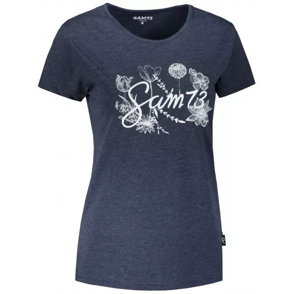  Frauen t -Shirt mit kurzen Ärmeln SAM 73 LTSR618 DUNKELBLAU 