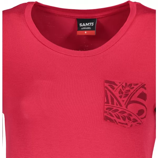  Frauen t -Shirt mit kurzen Ärmeln SAM 73 WT 800 ROT 