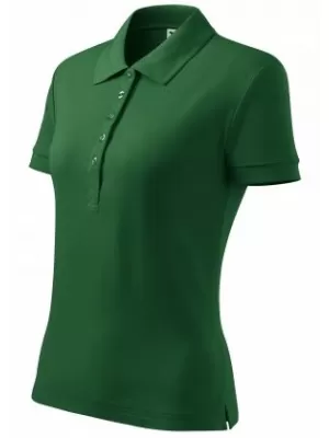 Damen-T-Shirt mit Kragen MALFINI HEAVY 216 FLASCHENGRÜN