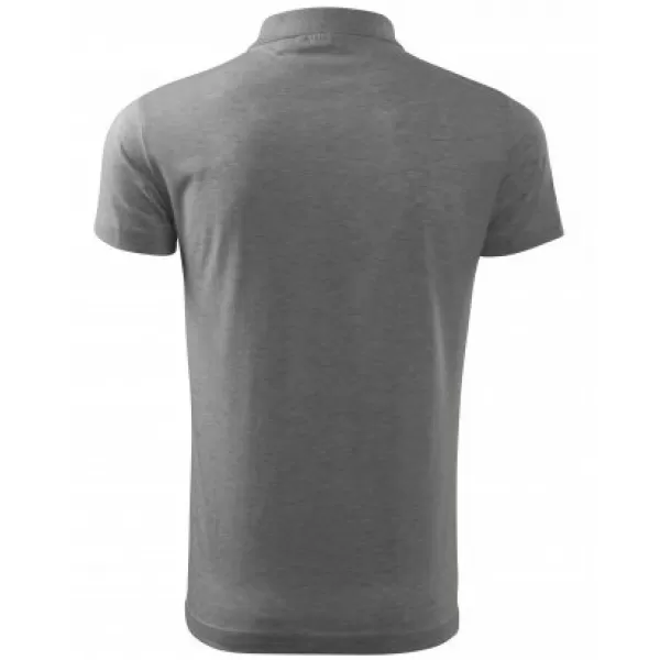 Herren-T-Shirt mit Kragen MALFINI SINGLE J. 202 DUNKELGRAUE HIGHLIGHTS 