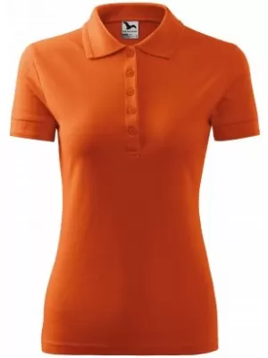 Damen-T-Shirt mit Kragen MALFINI PIQUE POLO 210 ORANGE
