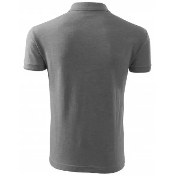  Herren-T-Shirt mit Kragen MALFINI PIQUE POLO 203 DUNKELGRAUE HIGHLIGHTS 