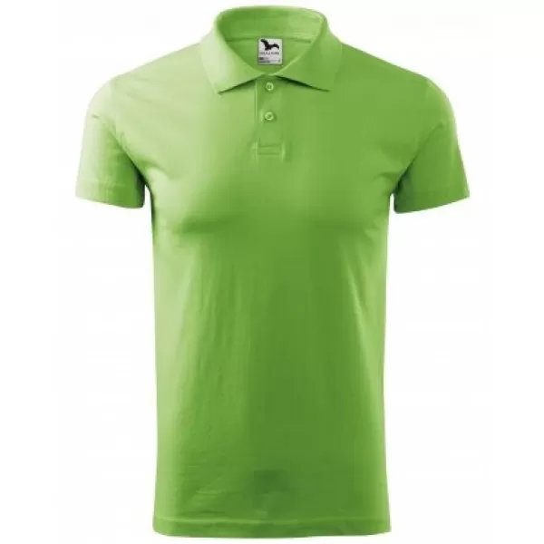  Herren-T-Shirt mit Kragen MALFINI SINGLE J. 202 GRASGRÜN 